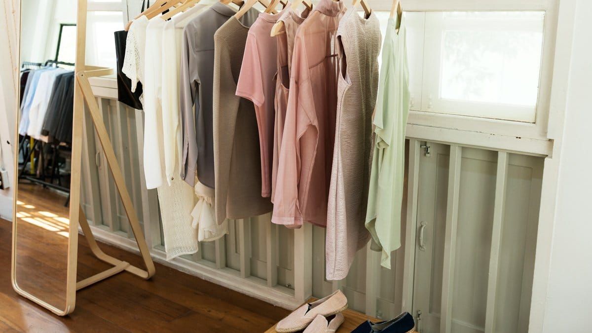 A curated wardrobe with room to breathe